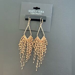 New Simply Vera Wang rose gold chandelier earrings